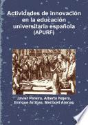 Actividades de innovación en la educación universitaria española
