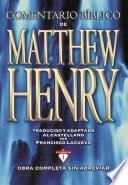Libro Comentario Bíblico Matthew Henry