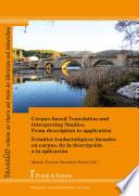 Libro Corpus-based Translation and Interpreting Studies: From description to application / Estudios traductológicos basados en corpus: de la descripción a la aplicación