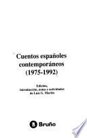 Libro Cuentos españoles contemporáneos, 1975-1992