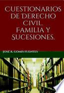 Libro Cuestionarios de Derecho Civil. Familia y Sucesiones