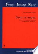 Libro Decir la lengua