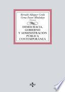 Libro Democracia, Gobierno y Administración Pública contemporánea