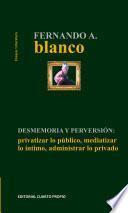 Libro Desmemoria y perversión