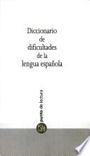 Libro Diccionario de dificultades de la lengua española