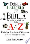 Libro Donde Hallarlo en la Biblia de la a A la Z