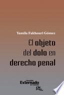 Libro El objeto del dolo en derecho penal
