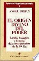 Libro El origen divino del poder