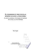 Libro El pesimismo en tres novelas dominicanas de la posguerra