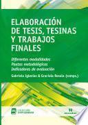 Libro Elaboración de tesis, tesinas y trabajos finales