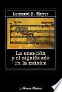 Libro Emoción y significado en la música