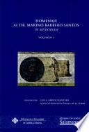 Libro Homenaje al Dr. Marino Barbero Santos