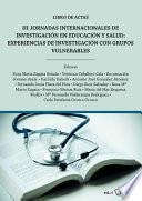 Libro III Jornadas Internacionales de investigación en educación y salud