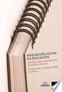 Libro Innovación social en educación