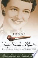 Libro Judge Faye Sanders Martin