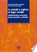 Libro La entrada y registro en lugar cerrado