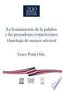 Libro La feminización de la palabra y las pensadoras costarricenses