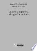 Libro La poesía española del siglo XX en Italia