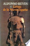 Libro Letras de la Nueva España