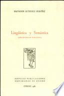 Libro Lingüística y semántica