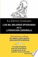 Libro LOS MIL MEJORES EPIGRAMAS DE LA LITERATURA ESPAÑOLA