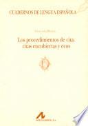 Libro Los procedimientos de cita