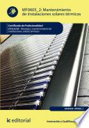 Libro Mantenimiento de instalaciones solares térmicas. ENAE0208