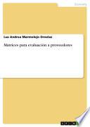 Libro Matrices para evaluación a proveedores