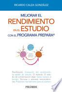 Libro Mejorar el rendimiento en el estudio con el programa prepara