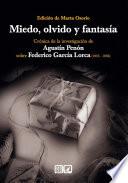 Libro MIEDO, OLVIDO Y FANTASÍA