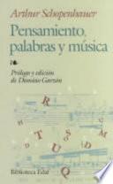 Libro Pensamiento, palabras y música