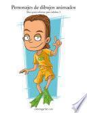 Libro Personajes de dibujos animados libro para colorear para adultos 3