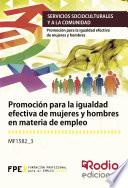 Libro Promoción para la igualdad efectiva de mujeres y hombres en materia de empleo
