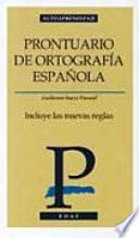 Libro Prontuario de ortografía española