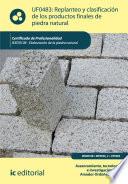 Libro Replanteo y clasificación de los productos finales en piedra natural. IEXD0108