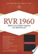 Libro RVR 1960 Biblia Letra Súper Gigante, Negro Piel Fabricada Edición con Cierre