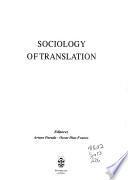 Libro Sociology of Translation