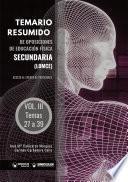 Libro Temario resumido de oposiciones de Educación Física en Secundaria (LOMCE) Volumen III