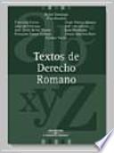 Libro Textos de derecho romano