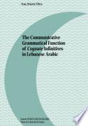 Libro The Communicative Grammatical Function of Cognate Infinitives in Lebanese Arabic