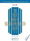 Libro The First Book of Mezzo-soprano/alto Solos