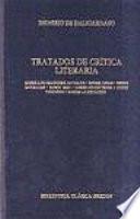 Libro Tratados de crítica literaria
