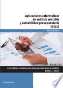 Libro UF0335 - Aplicaciones informáticas de análisis contable y contabilidad presupuestaria