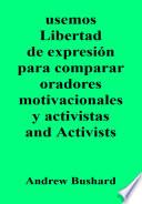 Libro usemos Libertad de expresión para comparar oradores motivacionales y activistas